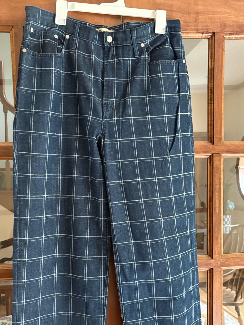 Madewell Striped Perfect Vintage Wide-leg jeans size 31